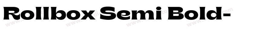 Rollbox Semi Bold字体转换
